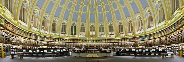 The British Museum Reading Room. Image by Wikipedia User:Diliff (CC-BY).